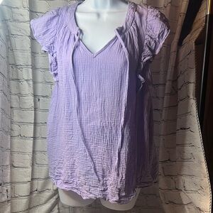 ANDREE BY UNIT Lilac Ruffle Sleeve Blouse